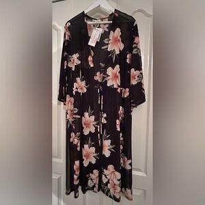 Siren Lily Sheer Floral Kimono